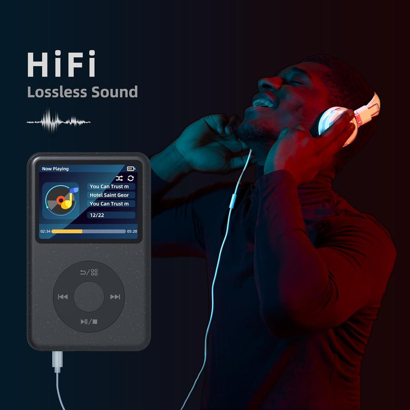 Innioasis Mp3 Player with Bluetooth, 2.4