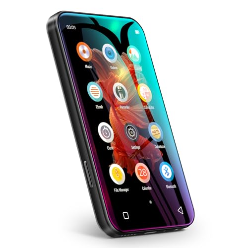 TIMMKOO 4.0 Bluetooth HiFi音MP3プレーヤースポーツ デジタルオーディオプレーヤーウォークマン音プレーヤー小型ポータブルMP3およびMP4プレーヤー TIMMKOO 72GB MP3 Player with Bluetooth, 4.0\" Full TouchScreen Mp4 Mp3  Player with Speaker, Portable HiFi Sound Mp3 Music Player with Bluetooth,  Voice