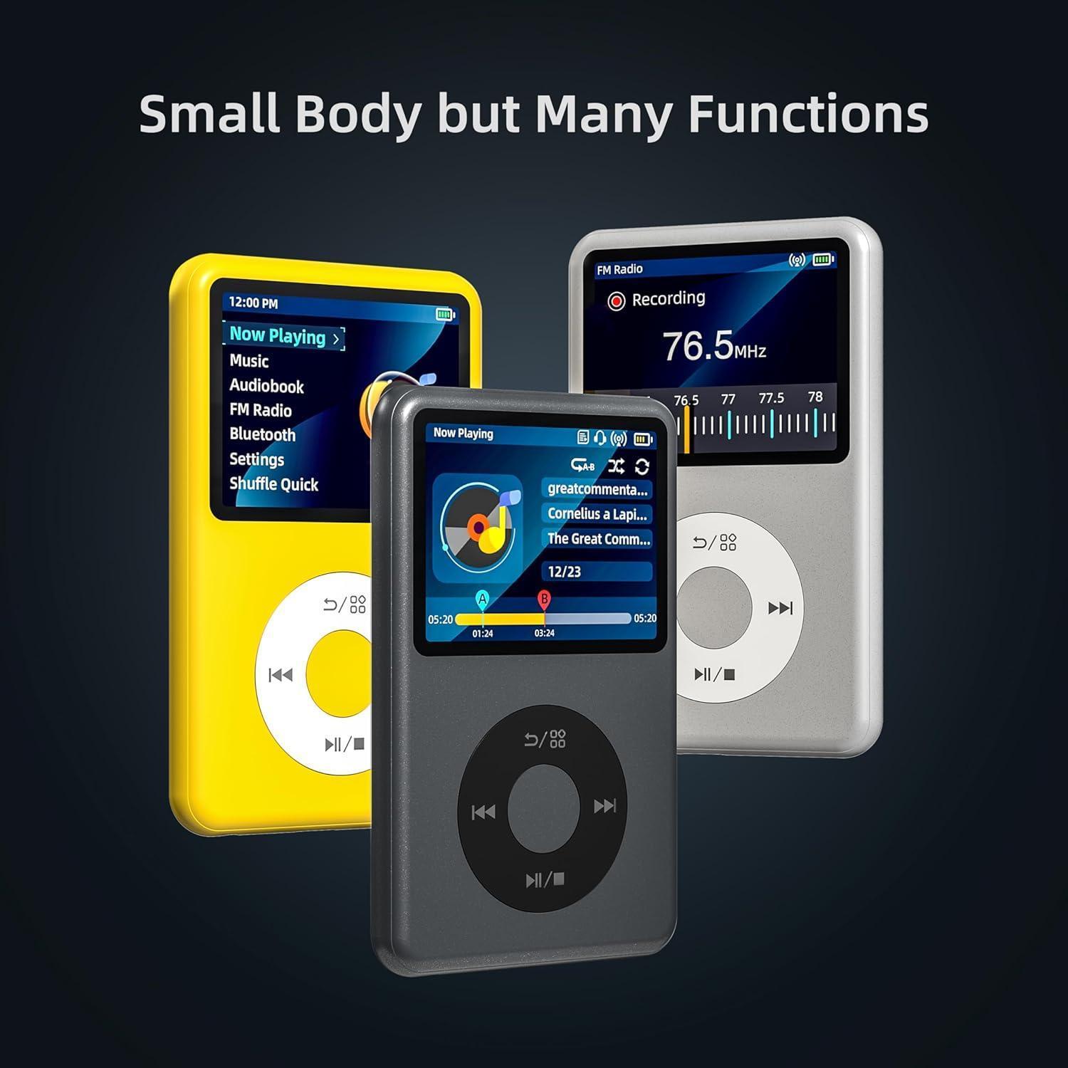 Innioasis Mp3 Player with Bluetooth, 2.4" Portable Mini HiFi Sound Blu innioasis experts of