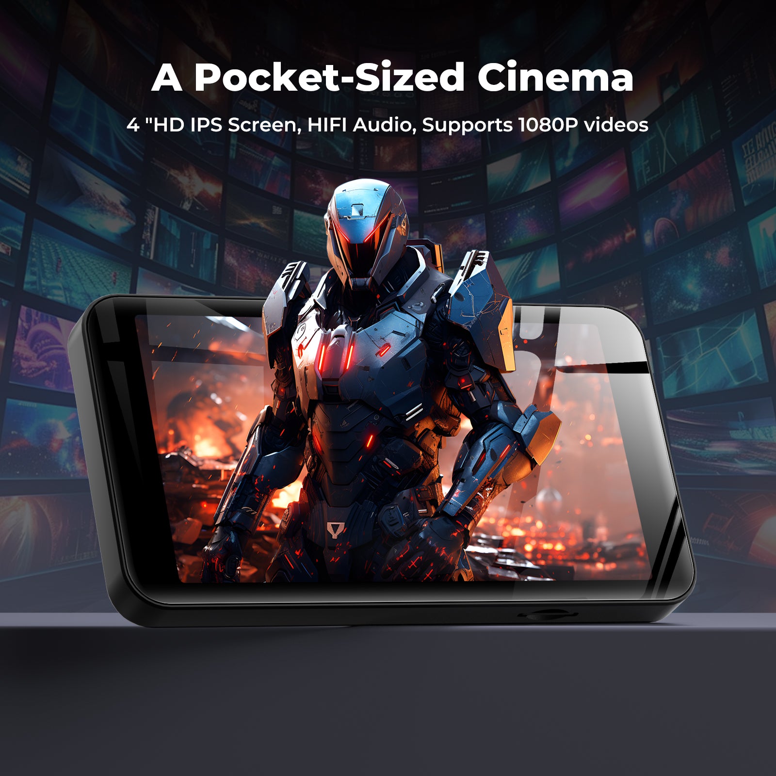 160GB innioasis MP3 Player with Bluetooth and WiFi, MP3 Player with Spotify, Spotify Kids, Pandora, Play Store, Parental Manager App, Calm, 4" HD Full Touch Screen MP4 Music Player for Kids