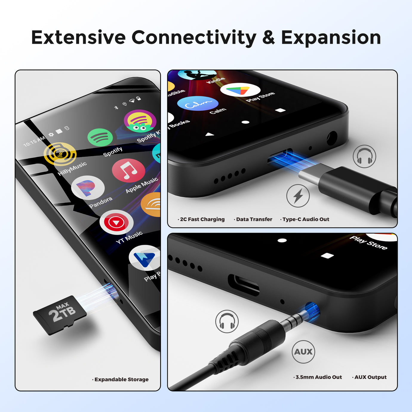 Innioasis G5 MP3 Player 160GB with Bluetooth WiFi  4