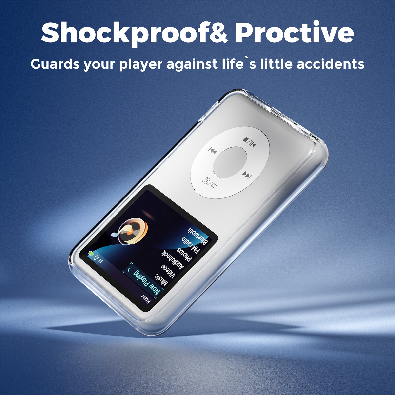 Innioasis Y1 Mp3 Player Case, Clear Shockproof Case, Compatible with Y1 Audio Player, Restore Texture While Protecting Music Player